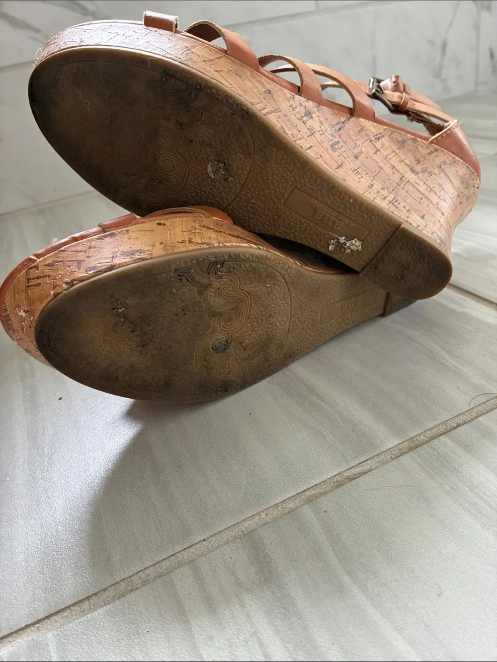 Women's Tan Wedge Sandals